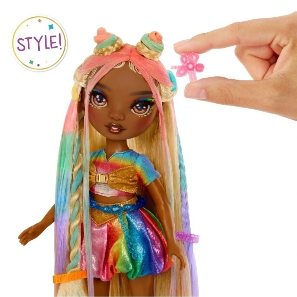 Rainbow High Hair Chalk & Style Meline - Rainbow & Gold 11